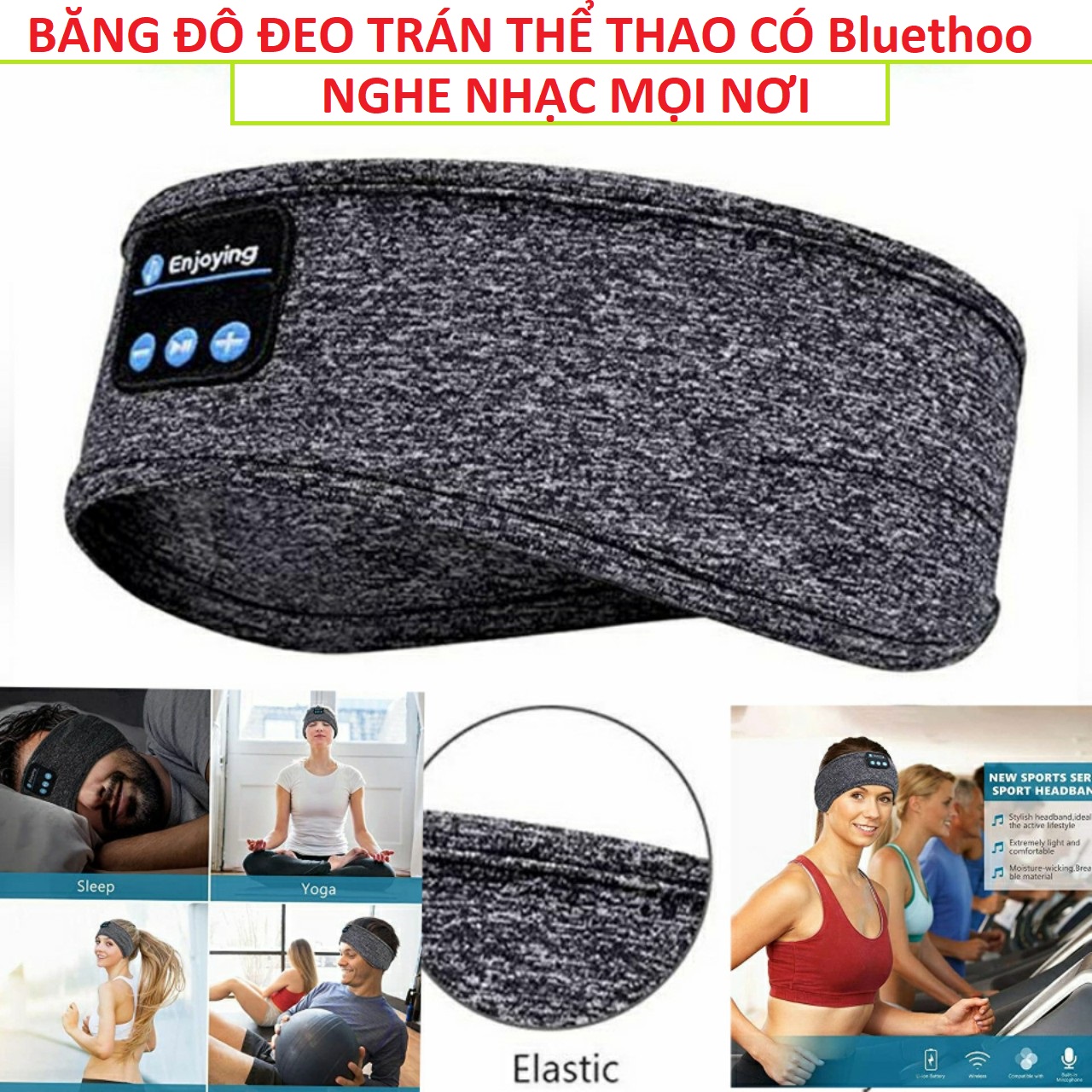 Tai nghe không dây , Mặt Nạ Mắt Kết Nối Bluetooth 5.0 Thông Minh nghe nhạc Tiện Dụng Khi ngủ hoặc Tập Thể Thao