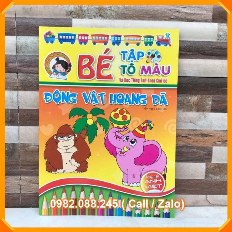 Bé tập tô màu theo 16 chủ đề