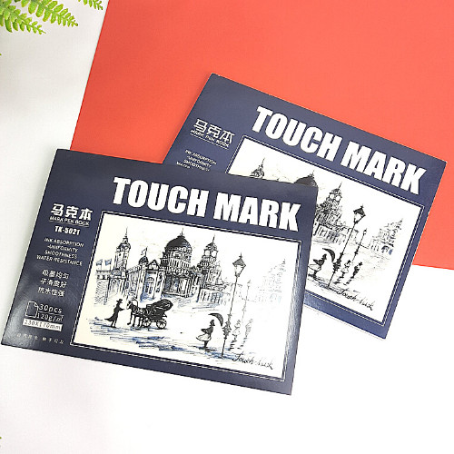 Combo 2 Sổ vẽ, viết Touch Mark chuyên dụng dành cho mỹ thuật dùng để vẽ màu nước, chì, màu bộ kích thước a5, 100% bột giấy ECF