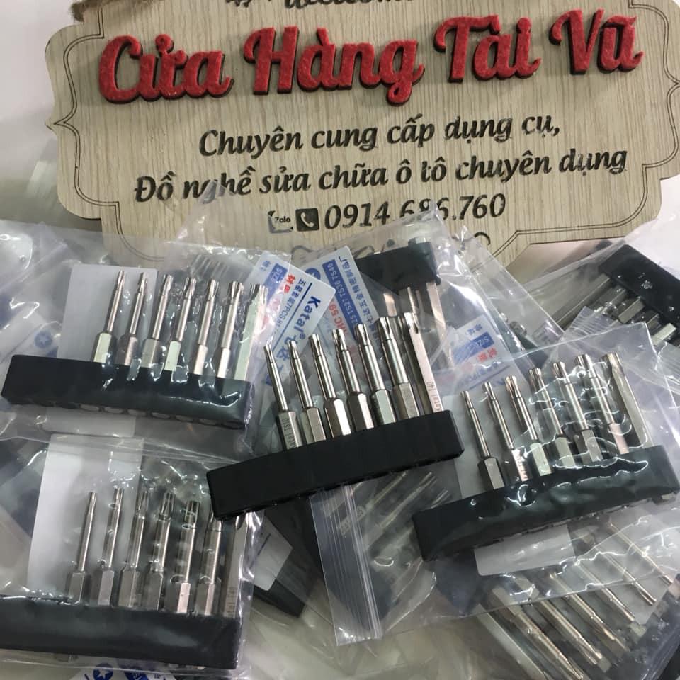 Bộ 7 mũi hoa dâu 5 cạnh, có lỗ THÉP CỨNG