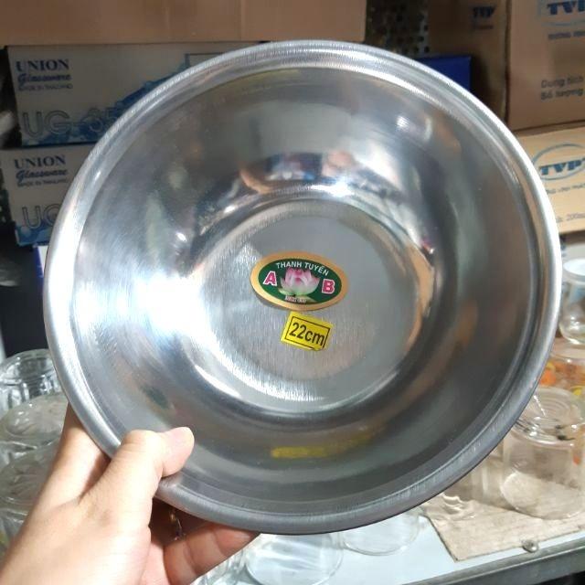 Bát Inox Rửa Mặt Dùng Trong Spa, Size 22cm