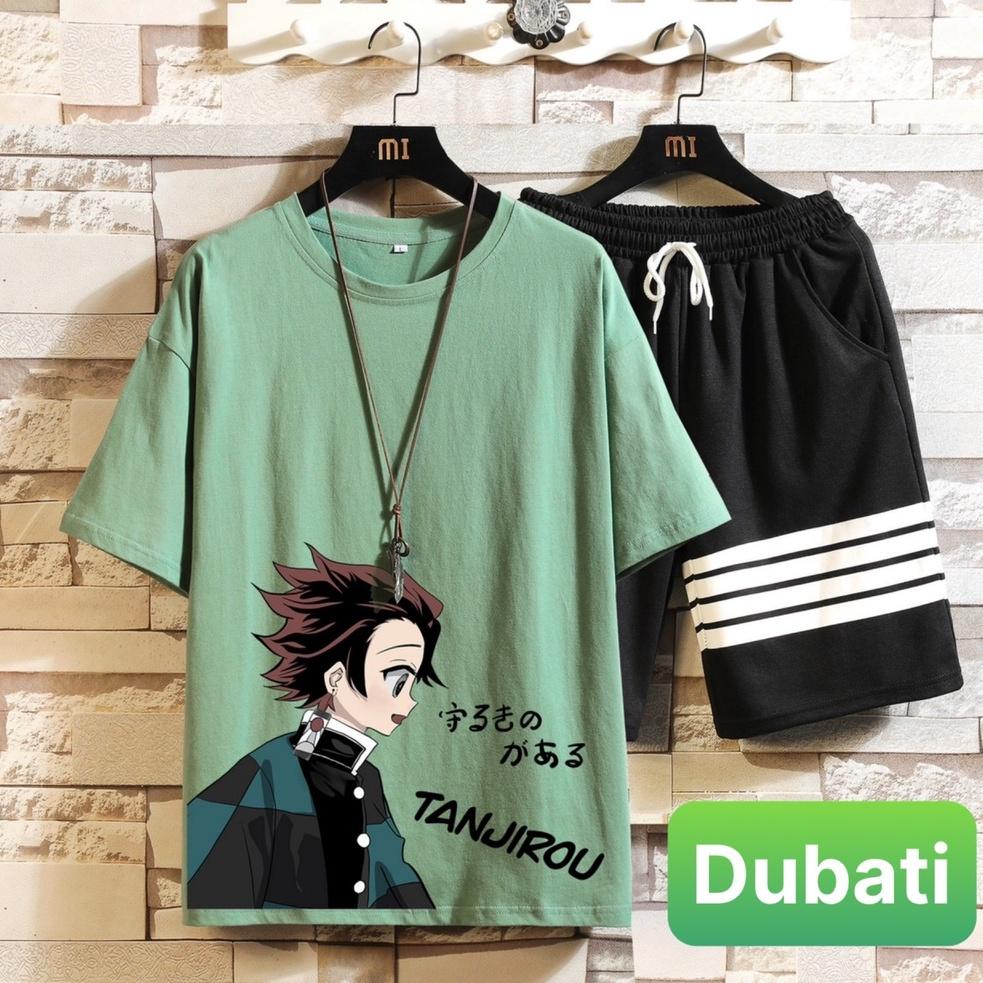 Bộ Thể Thao Nam Tanjirou, Set Đồ Bộ Nam Chất Thun Co Giãn, Năng Động Mùa Hè, Hot Trend 2022- Dubati Fashion