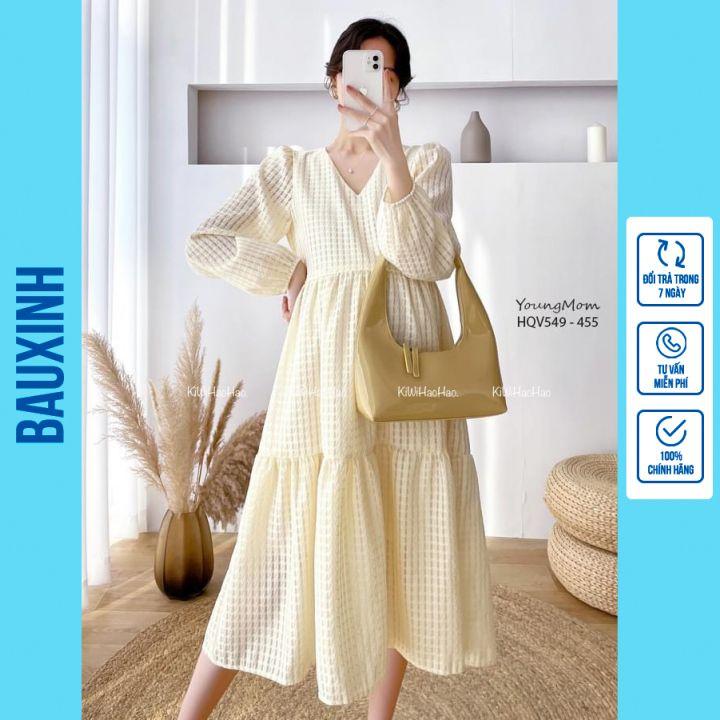 VAY BẦ - ĐẦM BẦU CÔNG SỞ THIẾT KẾ DÁNG BABY DOLL DÁNG DÀI XUÔNG