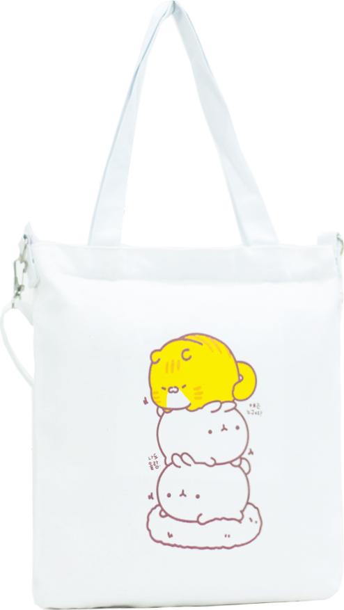 Túi Vải Đeo Chéo Tote Bag Họa Tiết 3 Mèo XinhStore
