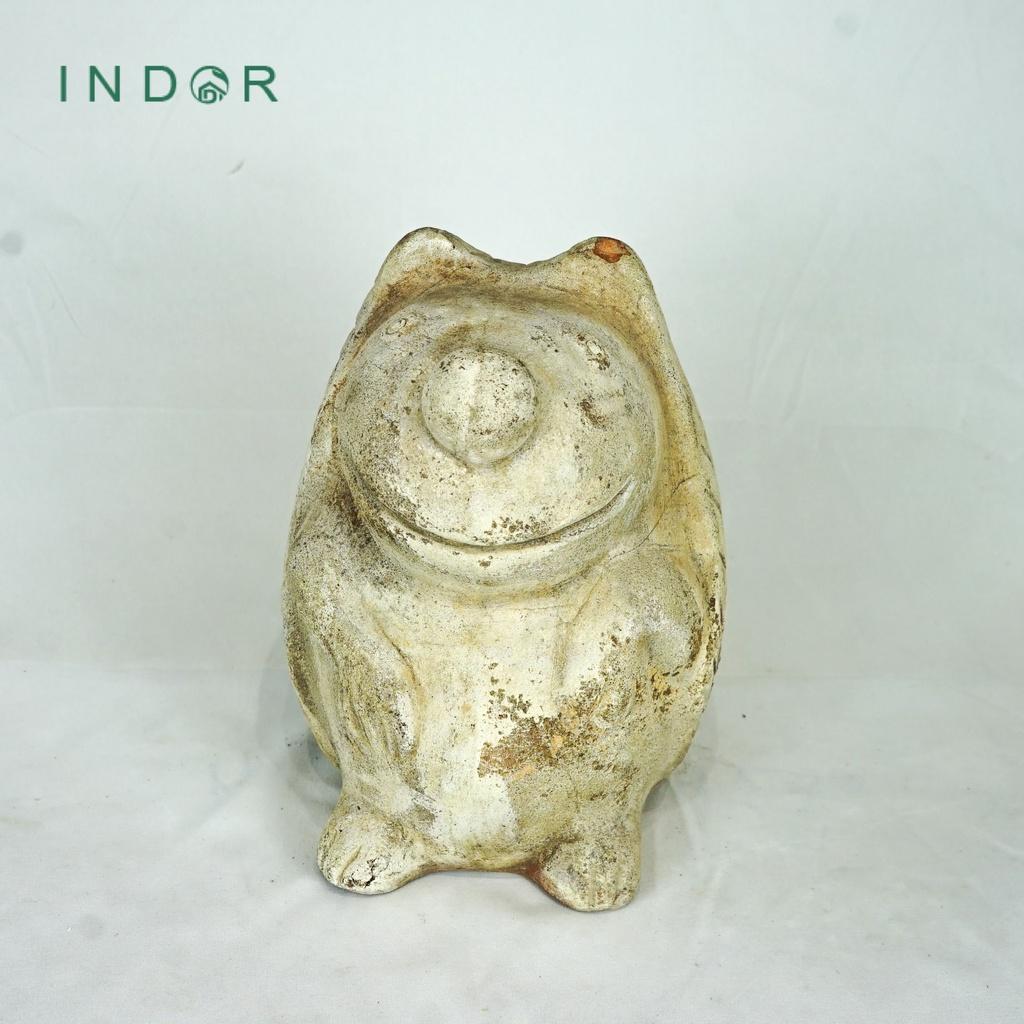 Tượng nhím tai nhọn trang trí vườn chất liệu đất nung terracotta Tượng decor trang trí nội ngoại thất