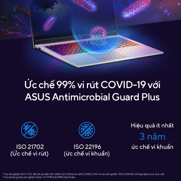 Máy Tính Xách Tay Laptop Asus Vivobook 15 Bạc/ Intel Core i3-1315U Processor (upto 4.5Ghz, 10MB)/ RAM 8GB/ 512GB SSD/ Intel UHD Graphics/ 15.6inch FHD/ Win 11H/ 2Yrs - Hàng Chính Hãng