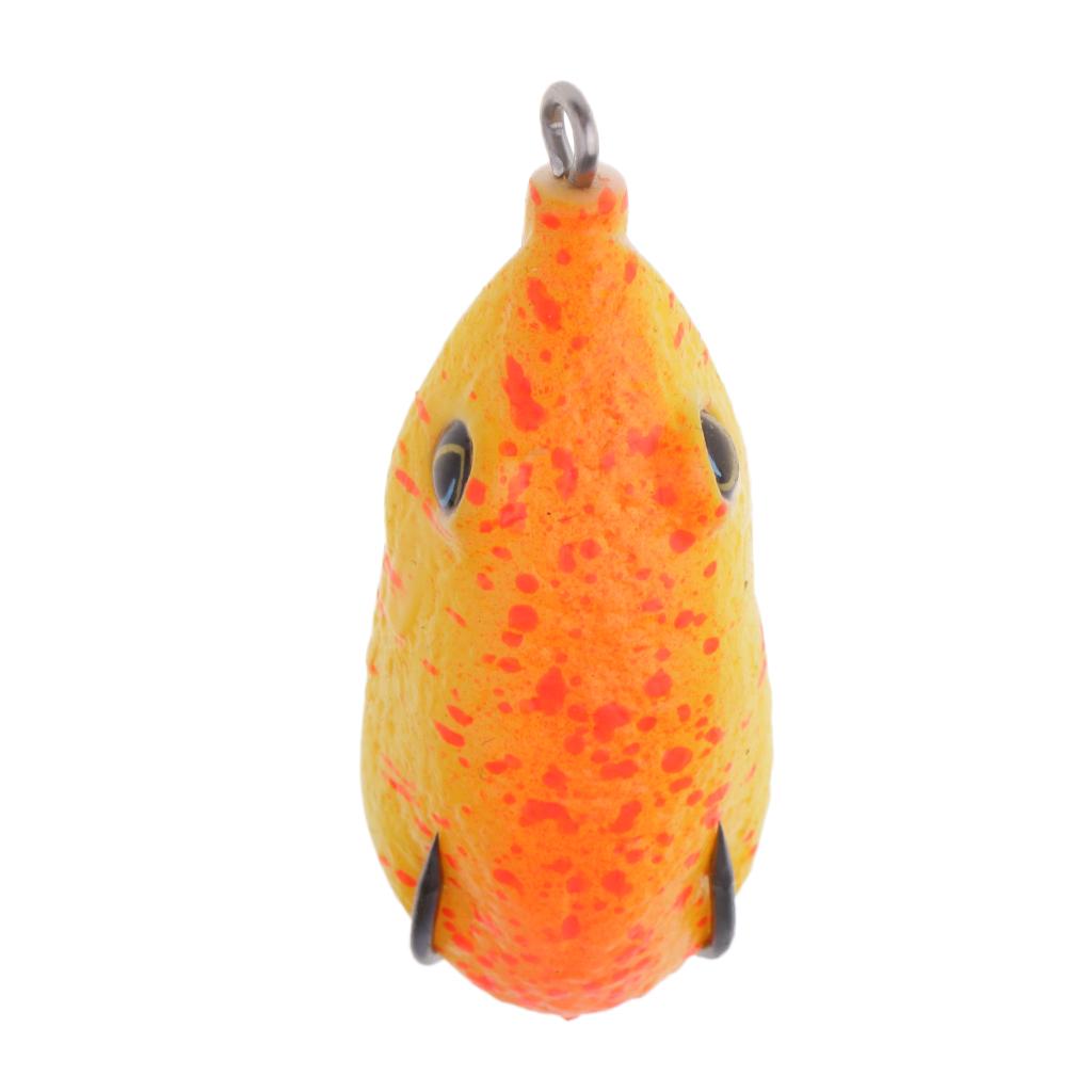Plastic Fishing Lure Soft Simulation Frog Bait with Double Hooks Bait Tools