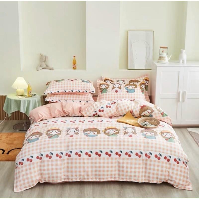 - Bộ set 4 món vỏ chăn ga gối cotton korea cáo cấp mềm mịn - KHÔNG VỎ ÔM