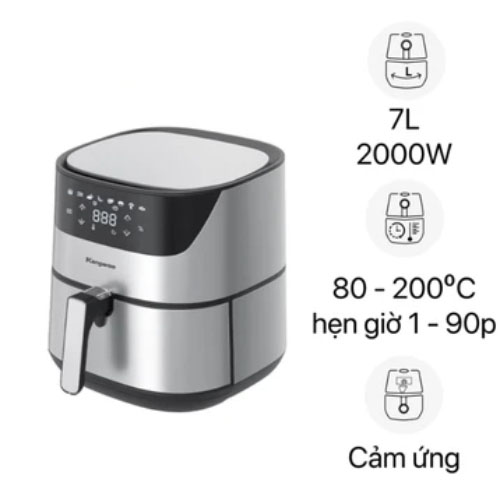 Nồi chiên không dầu điện tử Kangaroo model KG7AF2A - Hàng chính hãng