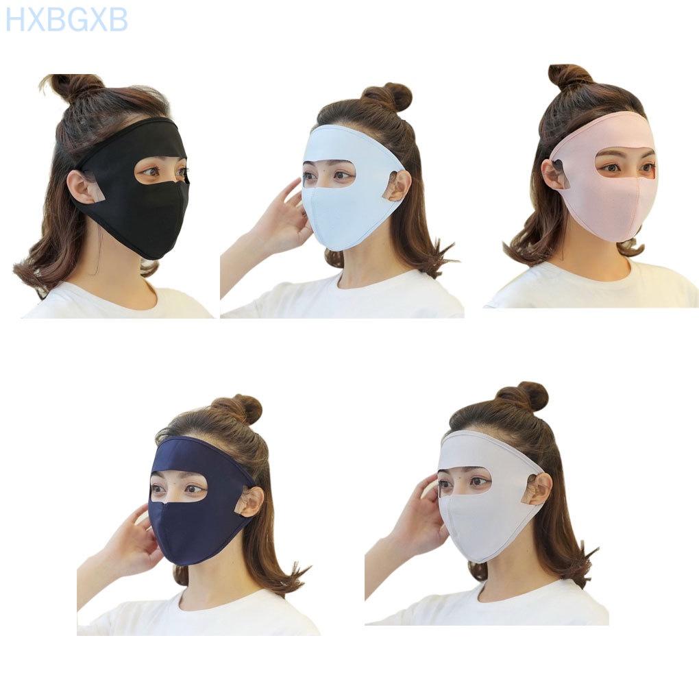 Women Ice Silk Face Mask UV Protection Outdoor Riding Dust-proof Breathable Windproof Face Cover