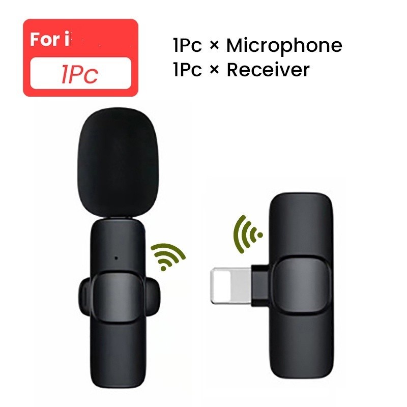Micro Cài Áo Không Dây, Lọc Tiếng Ồn, Dùng Cho Điện Thoại, Live stream /Quay Vlog/Gọi thoại Nhỏ Gọn Tiện Lợi