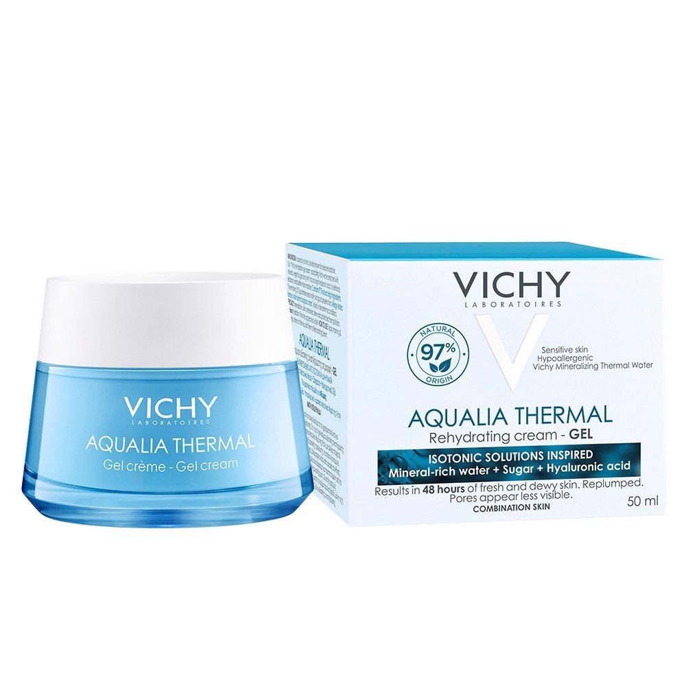 Gel Dưỡng Ẩm Giúp Da Dịu Mát Cho Da Thường, Da Hỗn Hợp & Da Nhạy Cảm VICHY Aqualia Thermal Rehydrating Gel Cream (50ml) + Quà Tặng