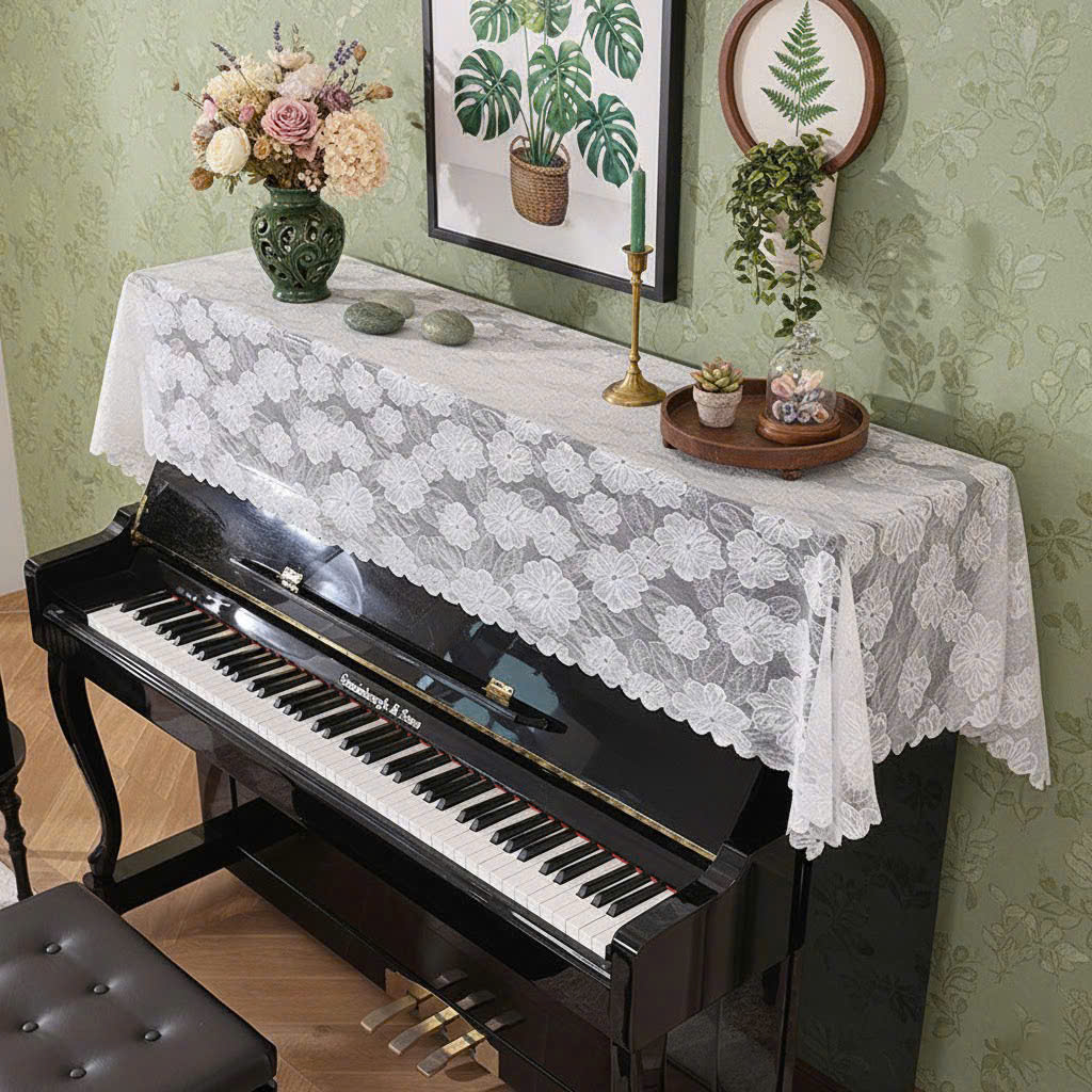 Khăn phủ đàn piano cơ đàn piano điện tử 88 phím cổ điển sang trọng trang trí noel giáng sinh Tết năm mới sinh nhật - Hàng chính hãng