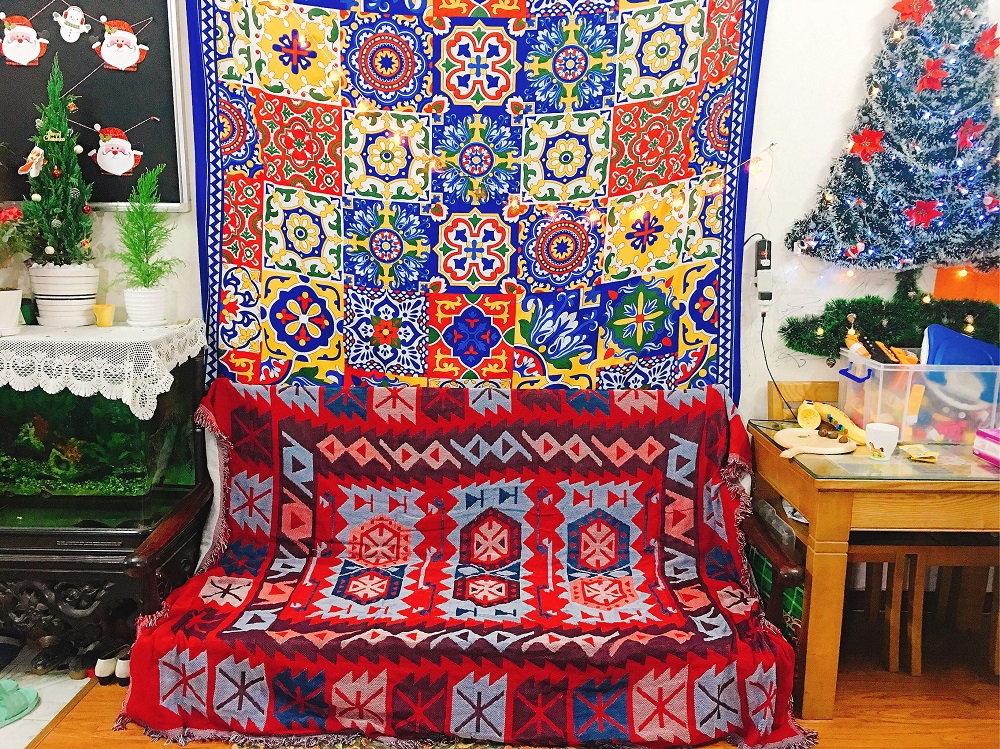 Carpet thảm trang trí nhà - Thổ Cẩm 130x180cm