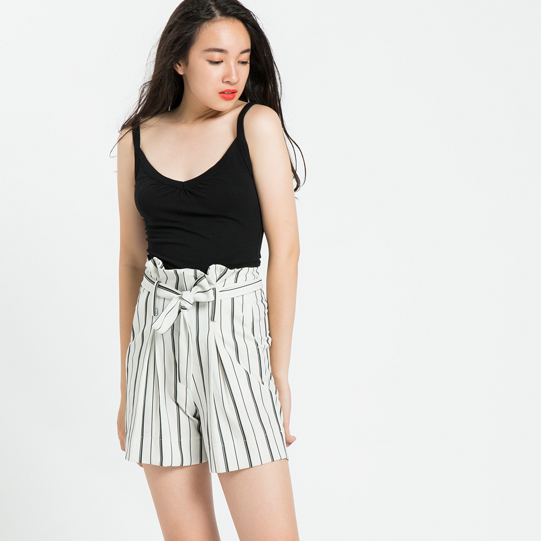 Quần Shorts Lưng Xếp Ly Hity PAN033 (Sọc Trắng Kim Cương)