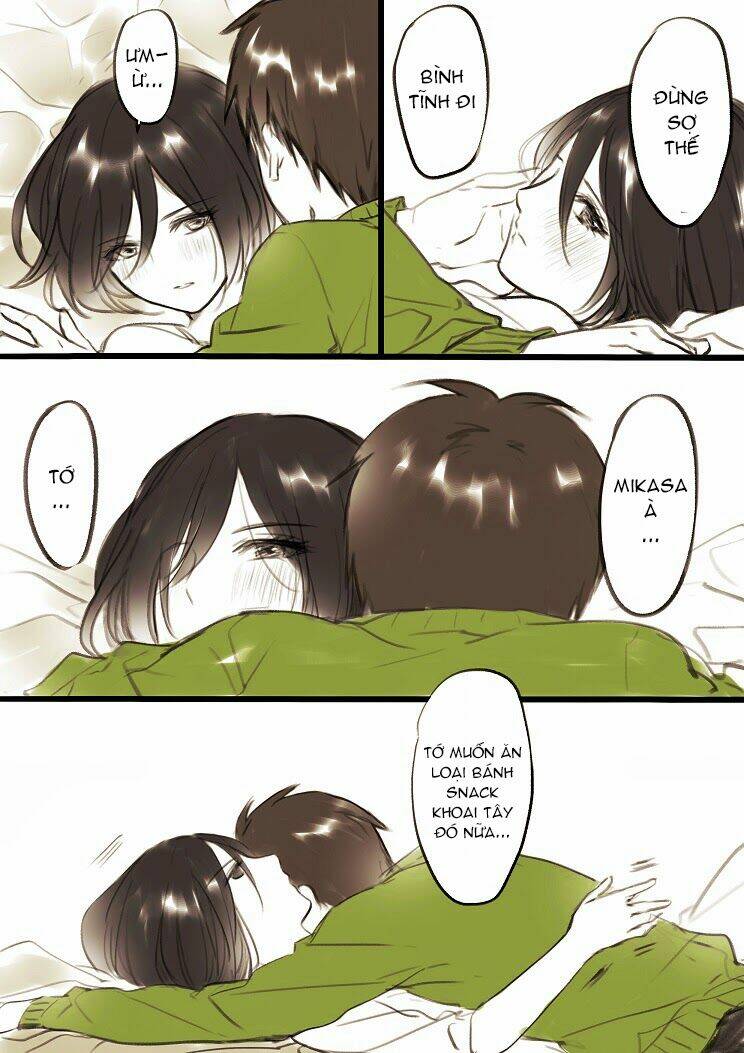 tấn công người khổng lồ - doujinshi eren x mikasa chapter 1 11