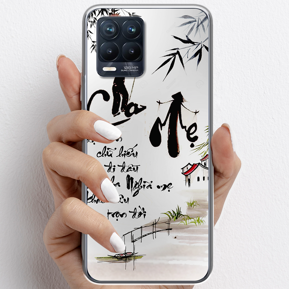 Ốp lưng cho Realme 8 Pro nhựa TPU mẫu Thư pháp cha mẹ