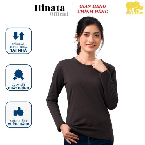 Áo Thun Nữ Trơn Tay Dài Thoáng Mát Tay Dài Màu Rêu Đậm
