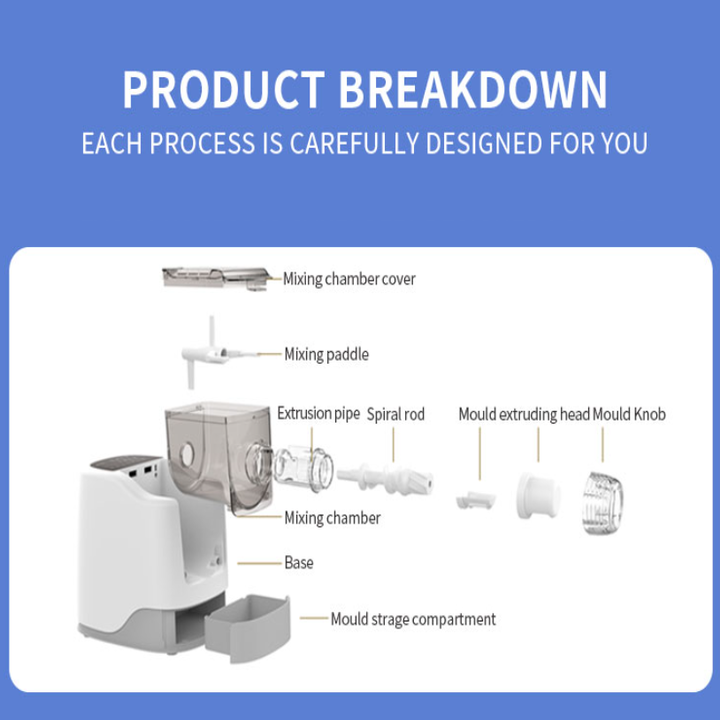 Máy làm mỳ tươi tự động cao cấp, công suất 260W, thiết kế khuôn cho 9 loại sợi khác nhau- Dễ dàng lắp đặt, sử dụng và vệ sinh