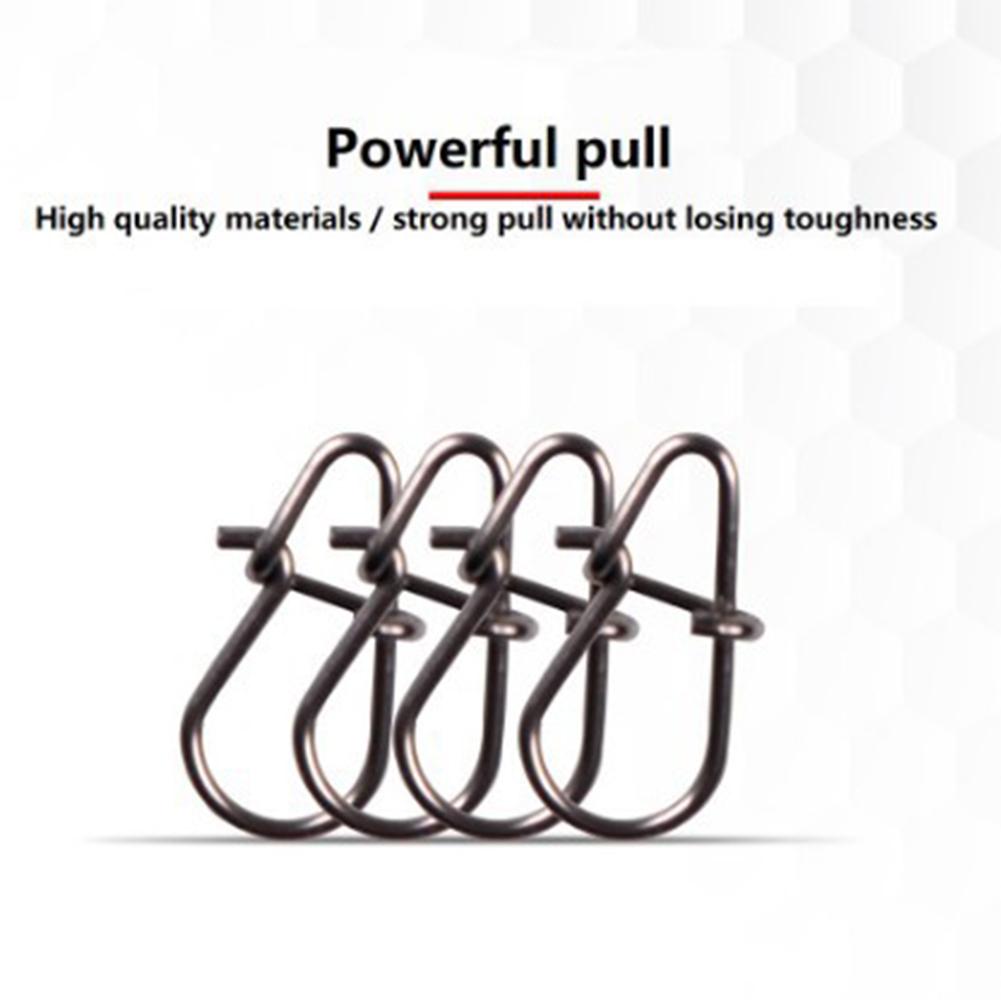 20 Pcs/set Stainless Steel Fish Hook Lure Connector Fast Clip Lock Safety Snaps Pins Swivel Solid Rings Fishing Accessories