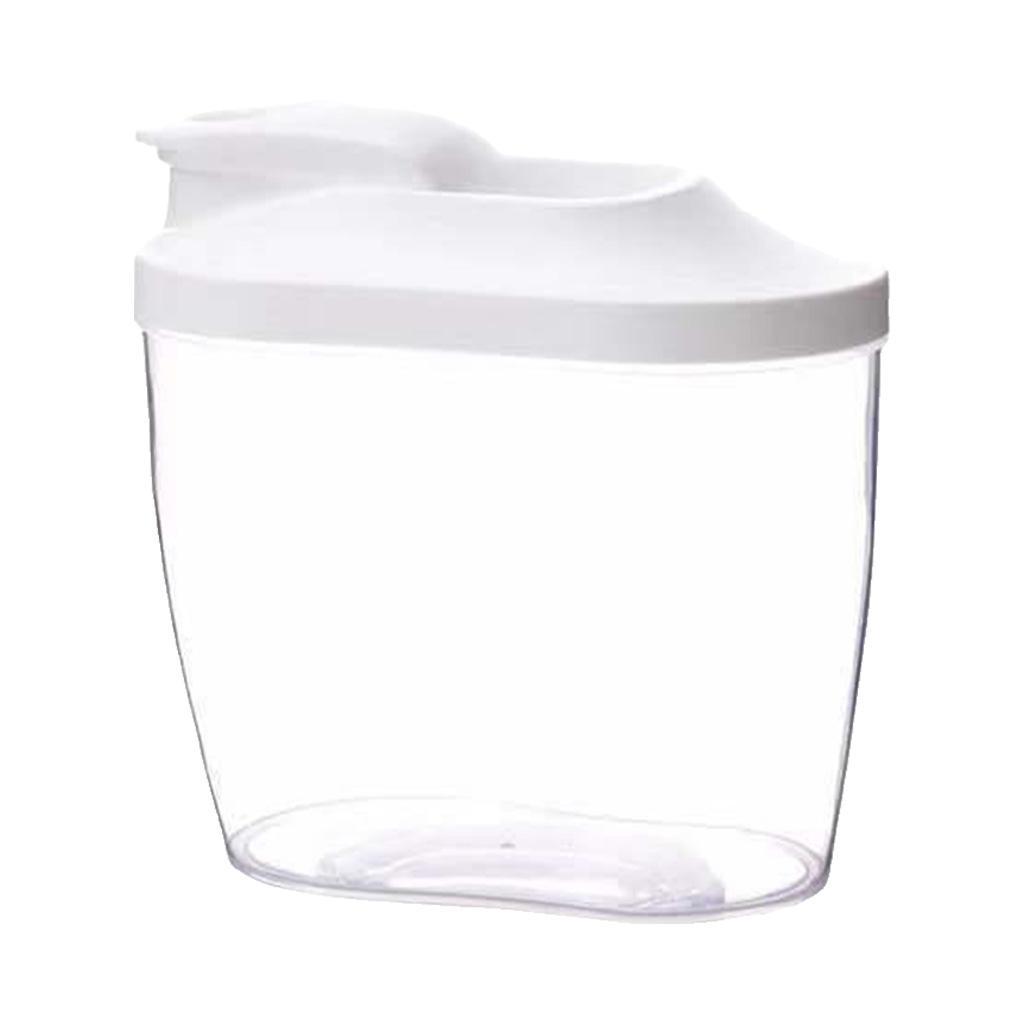 2 Pcs Clear Food Storage Container Cereal Dispenser Dry Food Grain Organizer