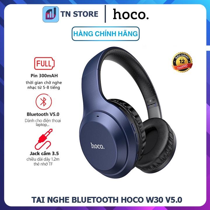 Tai Nghe Trùm Tai Bluetooth W30 - Bluetooth V5.0 - Chống Ồn, Lọc Âm - Bảo Hành 12 Tháng