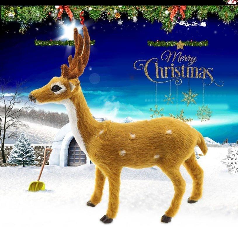 Mô Hình Tuần Lộc Nhồi Bông 15 / 25cm Trang Trí Giáng Sinh / Năm Mới