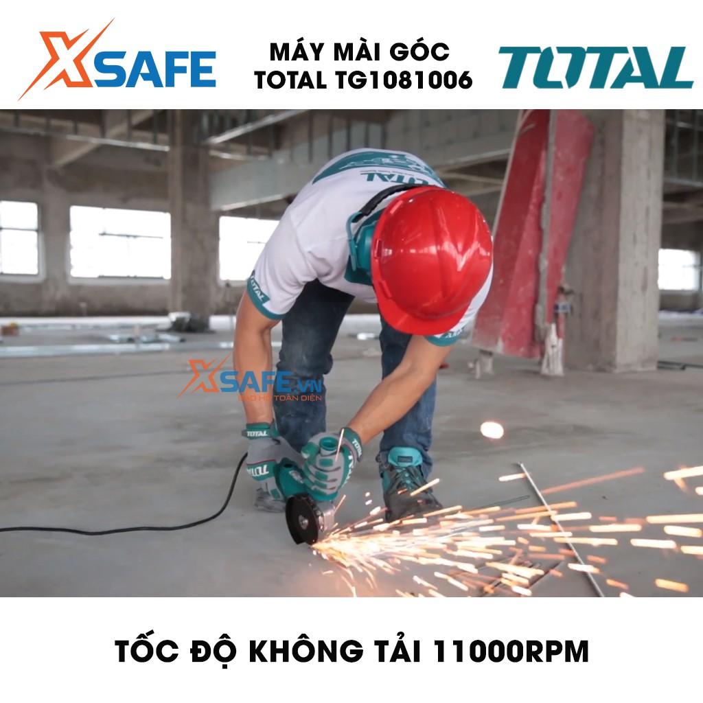 Máy mài cầm tay TOTAL TG1081006 công suất 800W đóng gói trong hộp màu. Máy mài góc điện thế 200-240V - Chính hãng