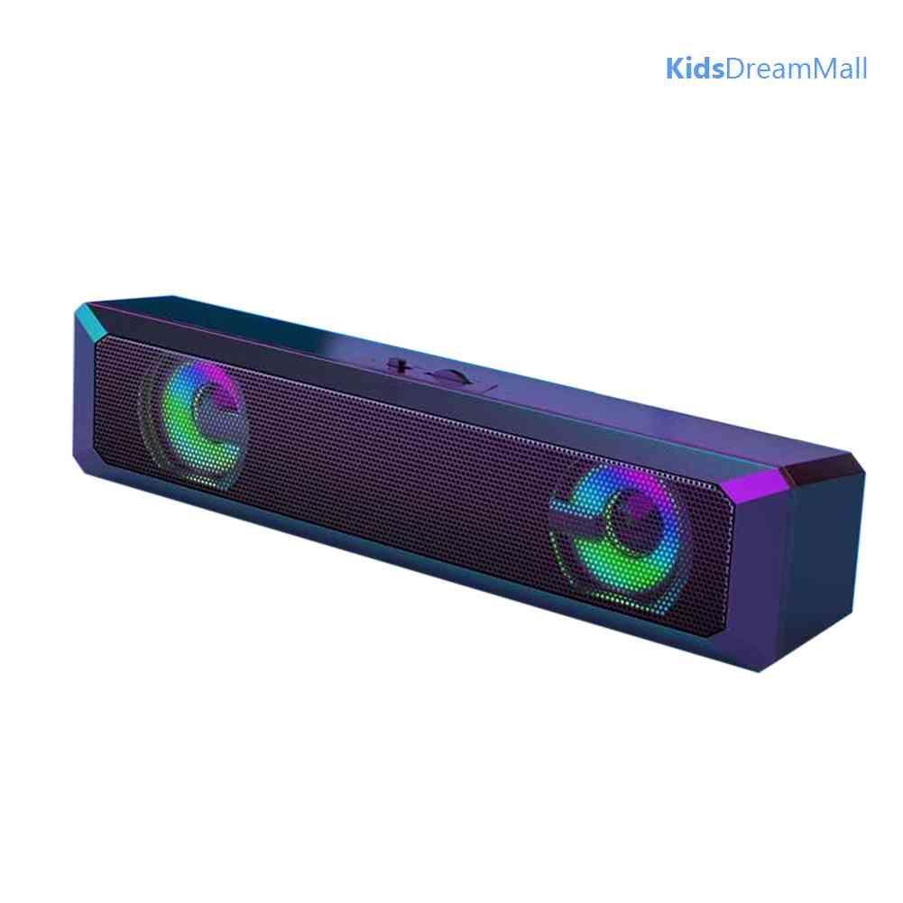 Mới Loa Nghe Nhạc A4 6W RGB Cổng USB Có Dây Cho Máy Tính / TV