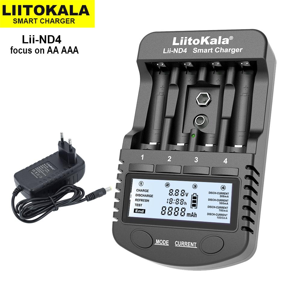 LIITOKALA LII-ND4 Bộ sạc LCD và khả năng kiểm tra cho 1,2V NIMH/CD 9V Màu pin: LII-ND4 FULL SET