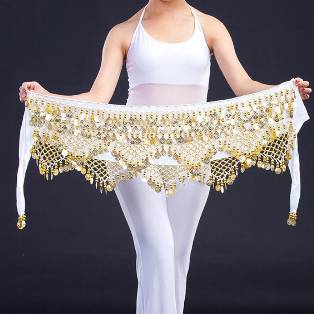 Belly Dance Waist Chain White