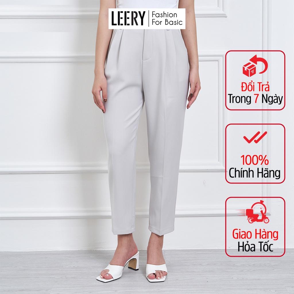Quần baggy vải cạp cao, thời trang công sở thiết kế QD01 - LERRY
