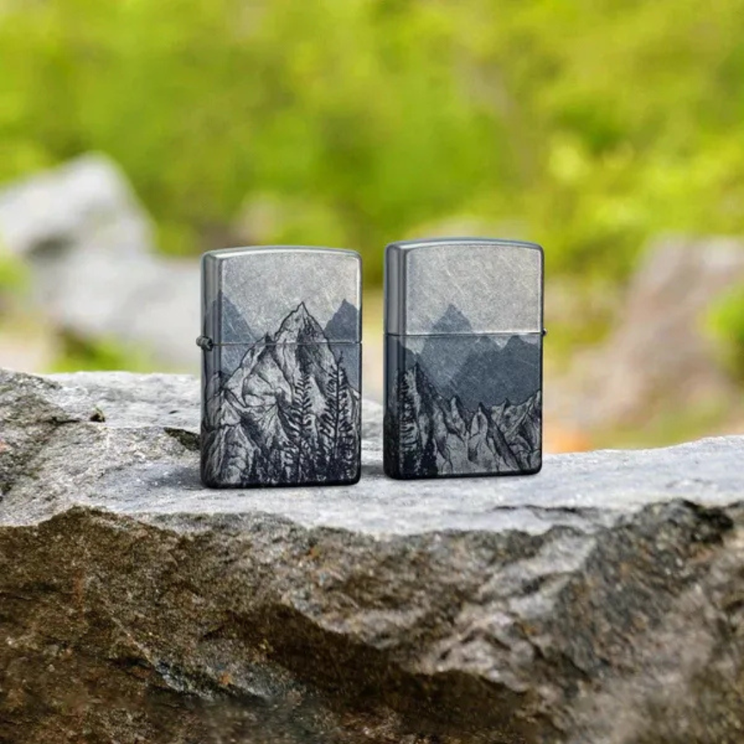 Zippo Mountain Design Chính Hãng – Bật Lửa Họa Tiết Núi Cao Cấp