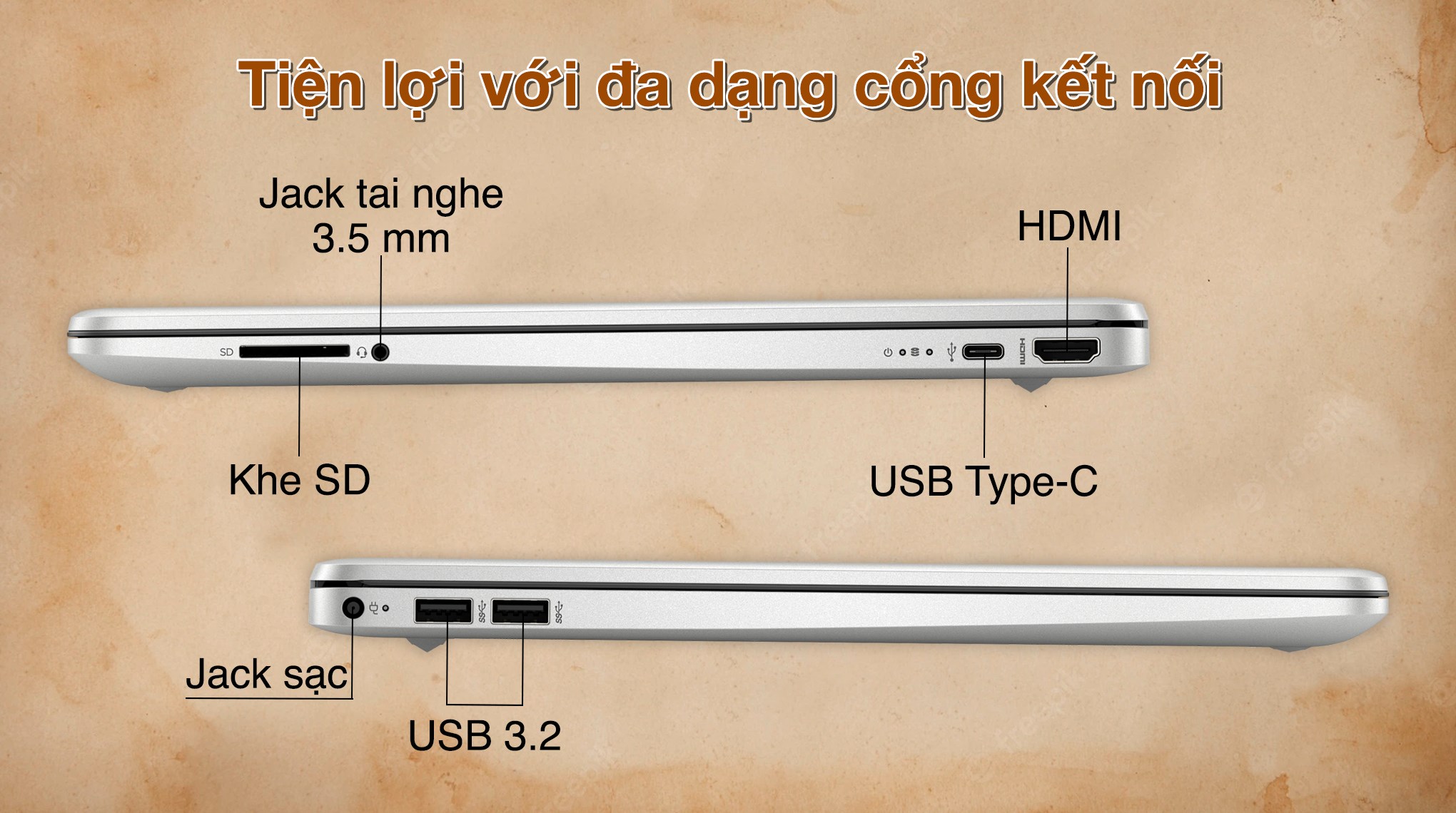 Máy Tính Xách Tay Laptop HP 15s-fq5078TU Bạc - Hàng Chính Hãng