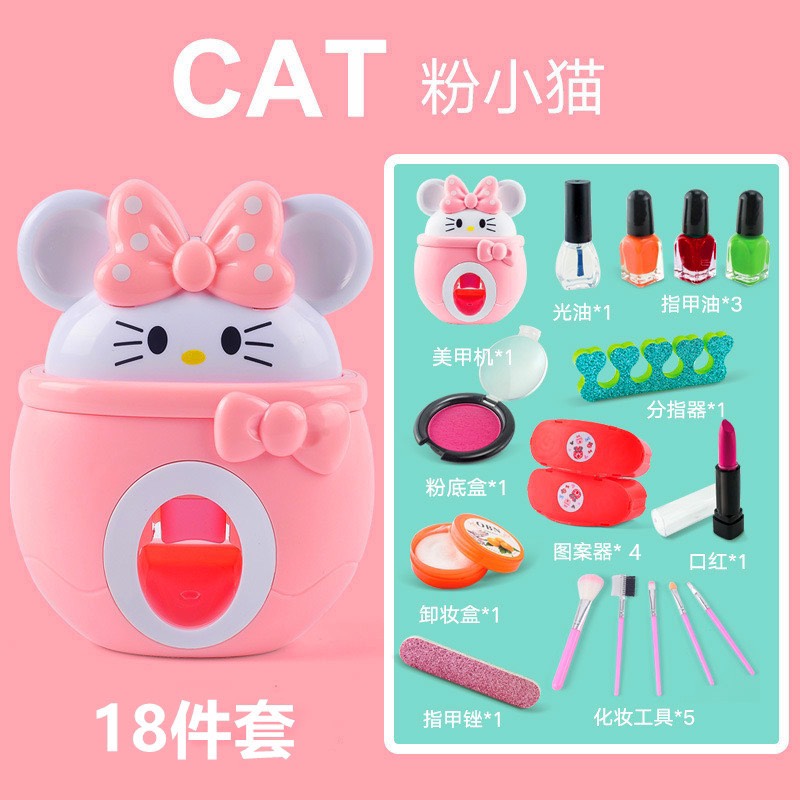 Đồ chơi kỹ năng tập sơn móng tay in sticker hoạ tiết cho bé - Hộp quà tặng cực cute cho bé gái