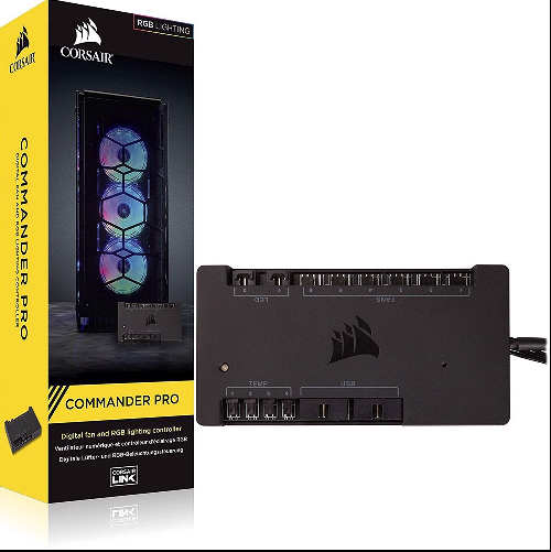 Bộ điều khiển quạt máy tính và dây đèn  RGB Corsair Commander PRO - Hàng Chính Hãng