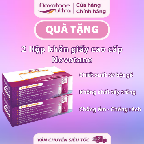 (Quà tặng không bán) 2 Hộp khăn giấy Cao Cấp Novotane