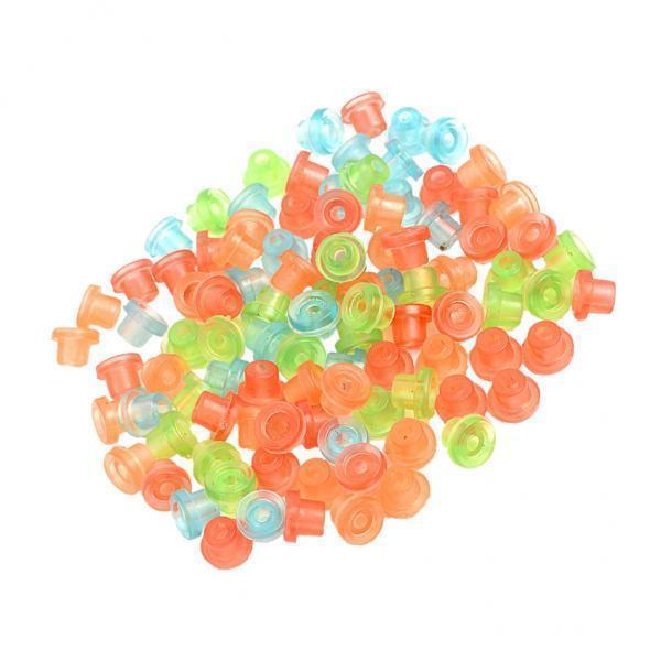 2X 100Piece Colorful Tattoo Needle Machine Gun Grommets Nipples T Pin Eye Pads