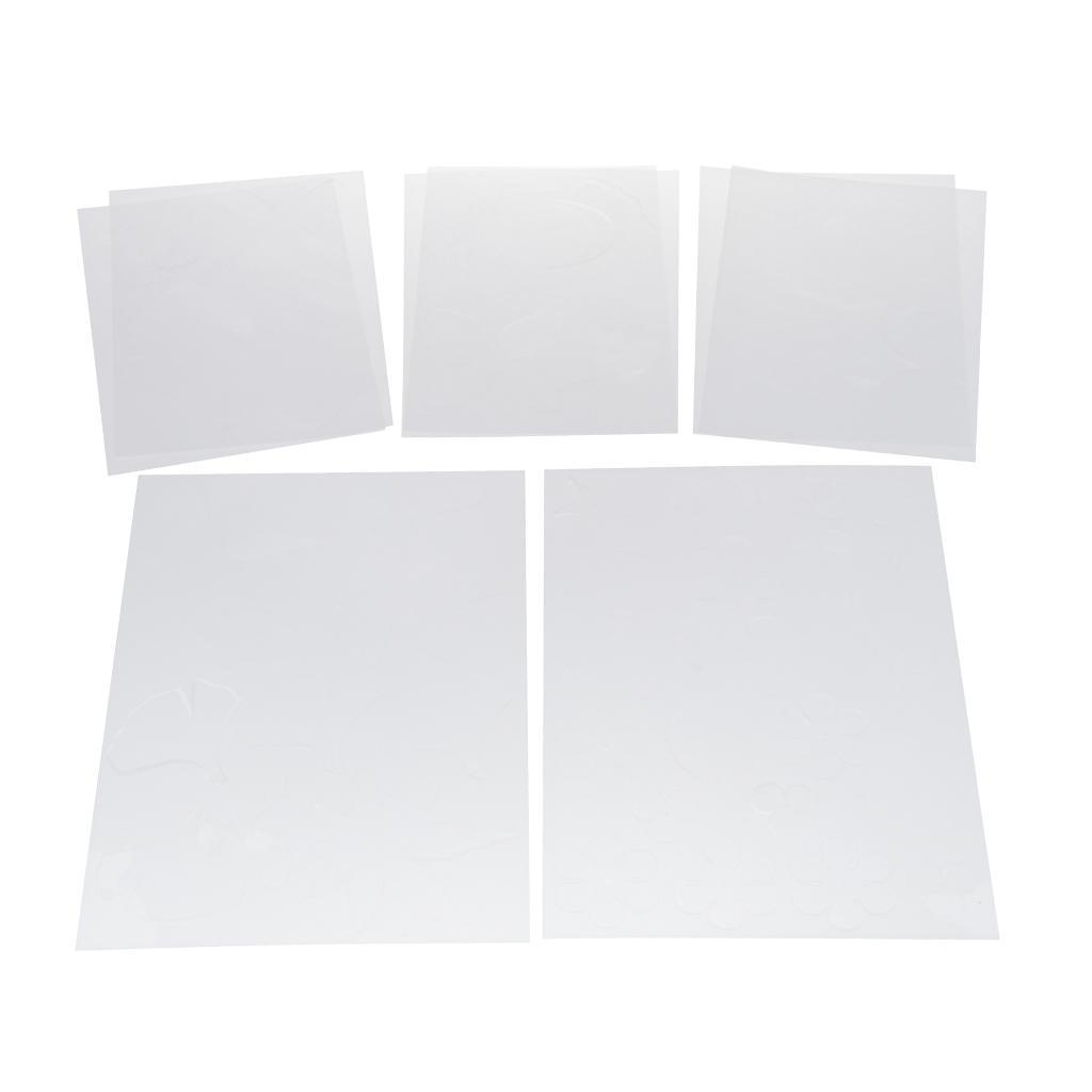 Transparent Heat Shrink Film Sheets Shrinkable Paper Craft Dull  A 5pcs