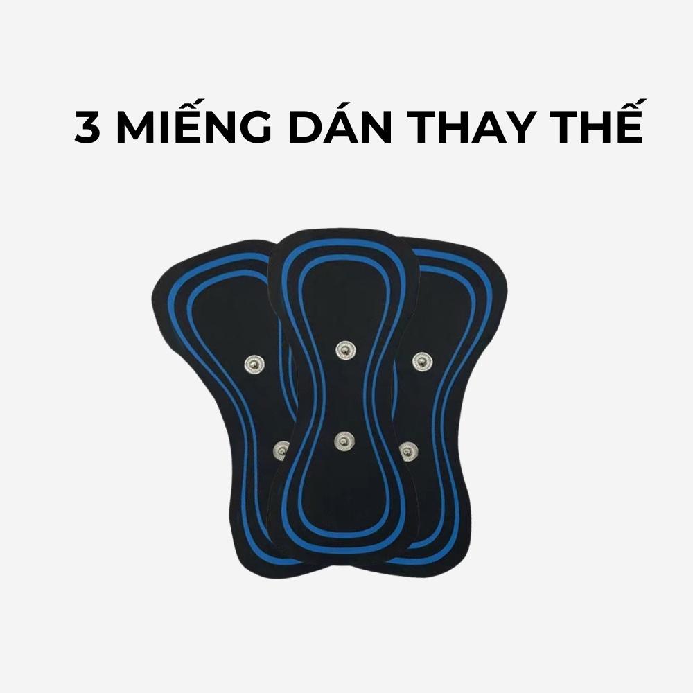 Miếng dán massage xung điện cổ vai gáy, massage toàn thân, cơ bắp chân tay, 8 chế độ mát xa, 19 cường độ tuỳ chỉnh
