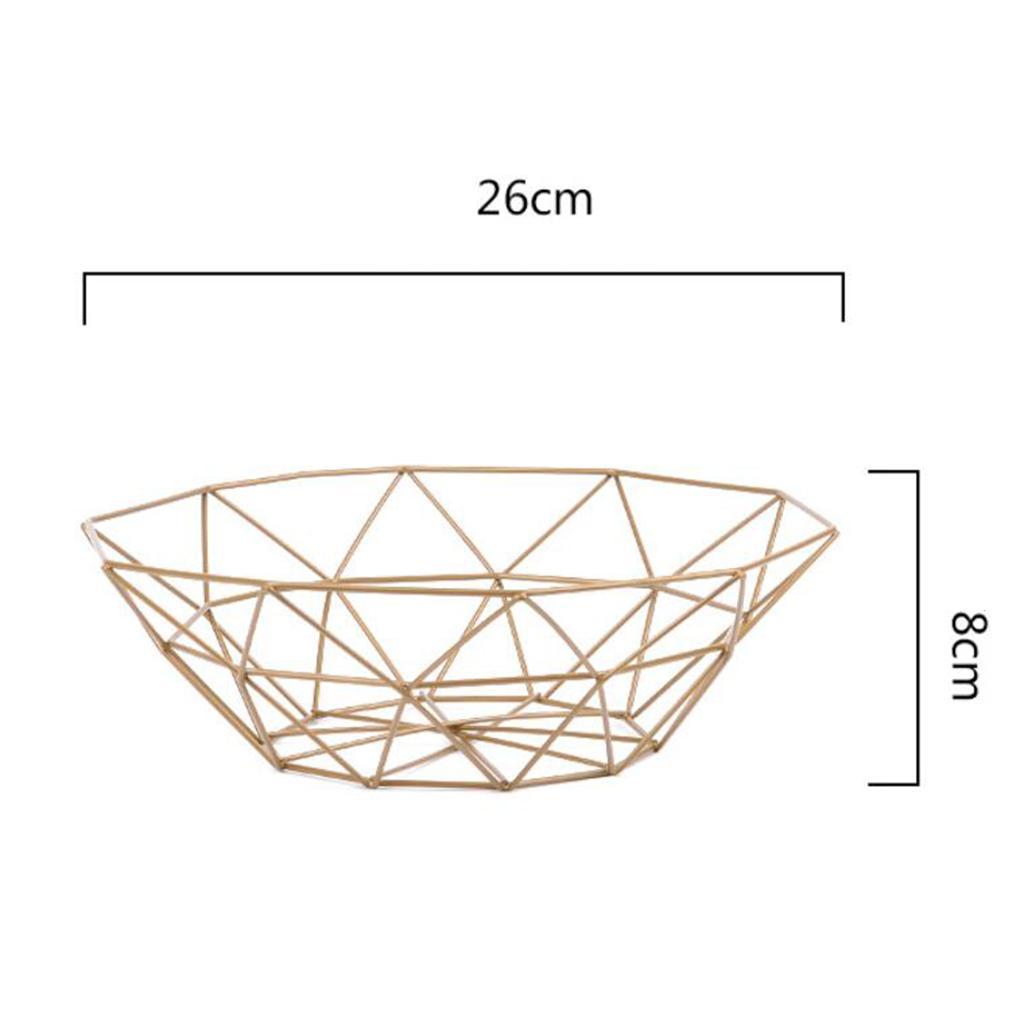 Metal Wire Fruit Snacks Basket Stand for Kitchen -Size S