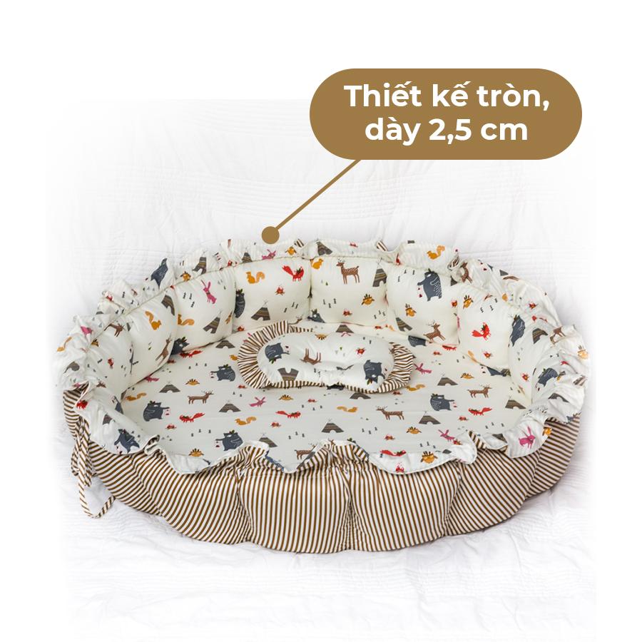 Nôi Hoa Vải Trẻ Em Khang Home Tiện Lợi Và An Toàn Cho Bé Đường Kính 75cm