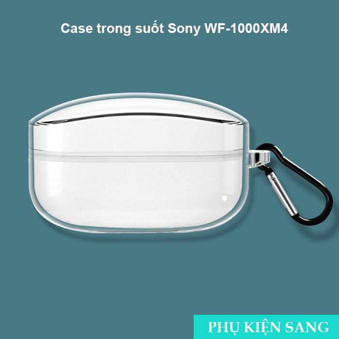 Ốp trong suốt kèm móc cho tai nghe Sony WF-1000XM4