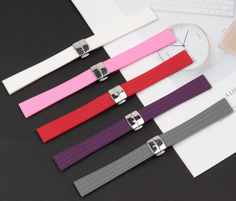 Chất Lượng 18Mm 19Mm Dây Cao Su Dây Đeo Đồng Hồ Silicone Cho Patek Dây Đeo Cho Philippe Dây Nữ Aquanaut 5067A 491PTK