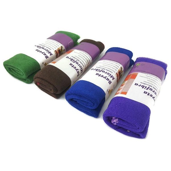 Bộ 4 khăn lau đồ bếp siêu thấm hút đa năng Microfiber