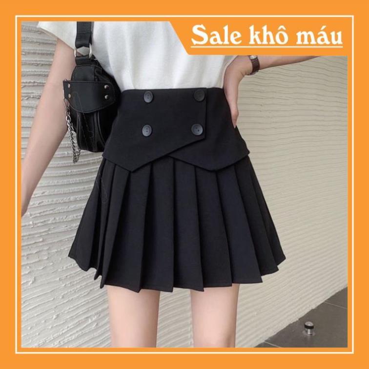 Chân váy xếp ly 4 khuy