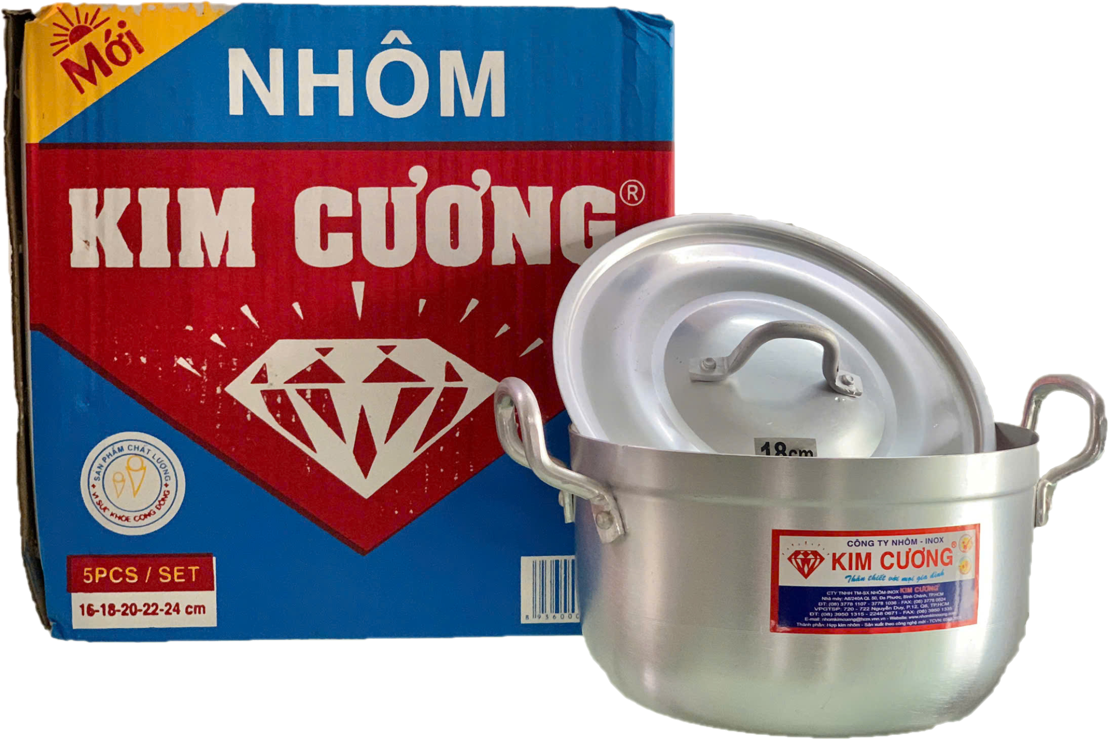 Nồi Thái Xi Lẻ Kim Cương ( 16cm - 18cm - 20cm - 22cm - 24cm - 26cm )