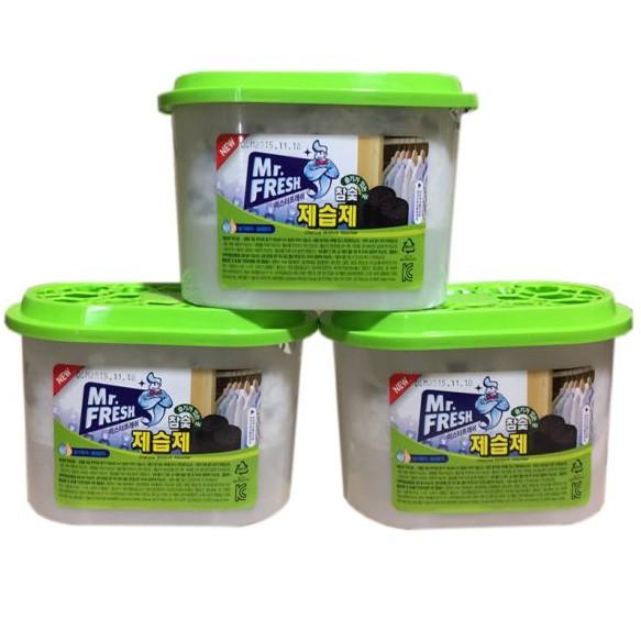 Bộ 3 hộp hút ẩm than hoạt tính khử khuẩn Hàn Quốc Mr Fresh 256g/hộp