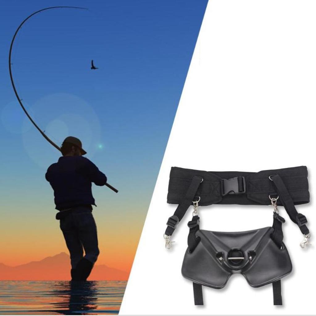 Fishing Fighting Belt Harness Waist Gimbal Rod Holder Sea Offshore
