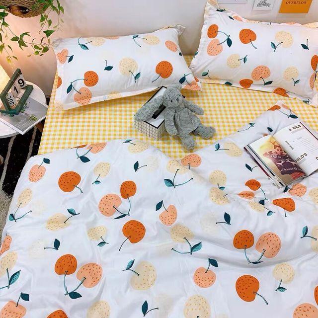 Bộ cotton poly Cherry Vàng Cam